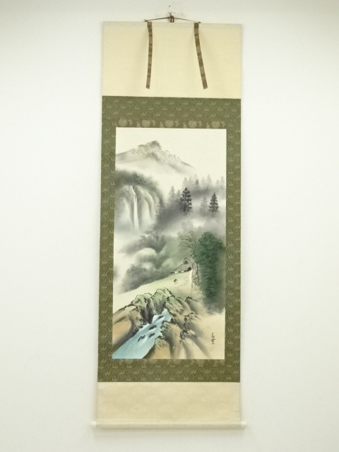 JAPANESE HANGING SCROLL / HAND PAINTED / SCENERY